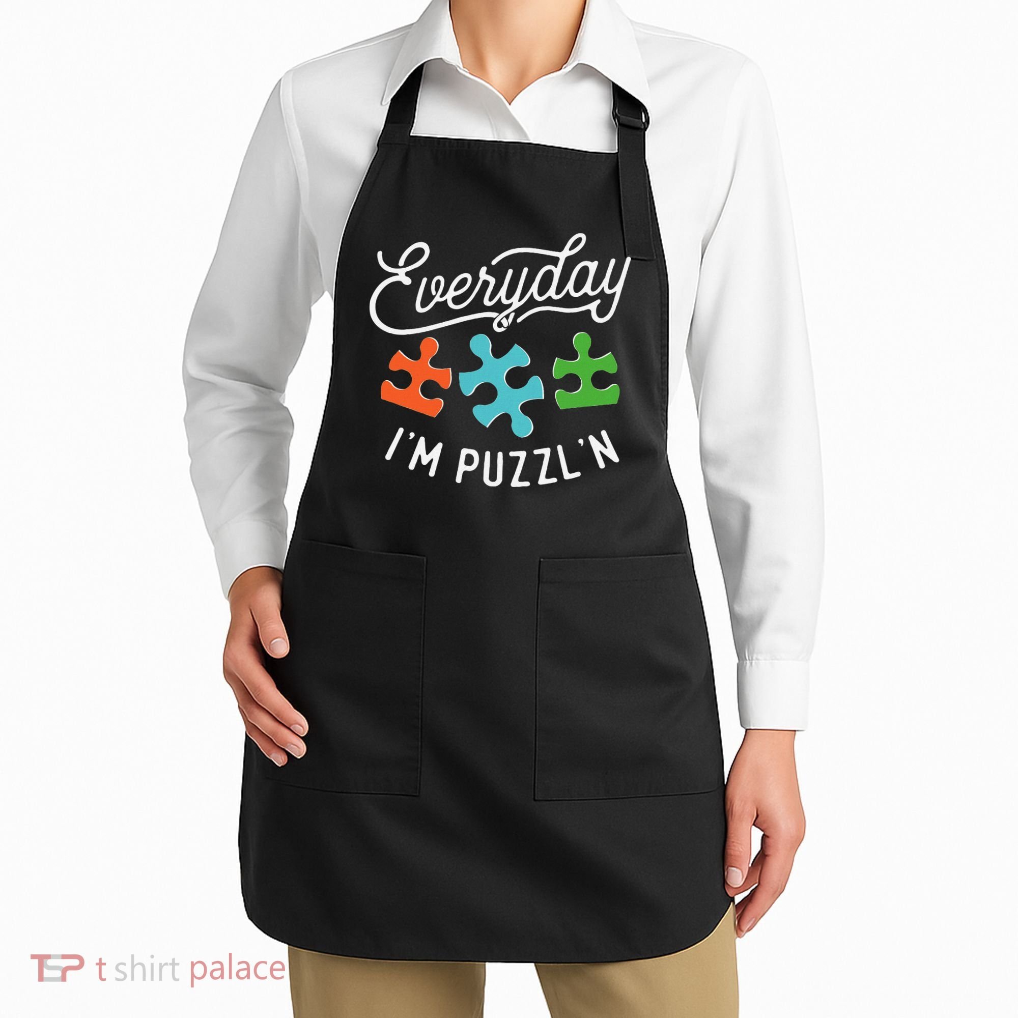 Everyday IM PuzzlN Puzzle Master Puzzler Apron