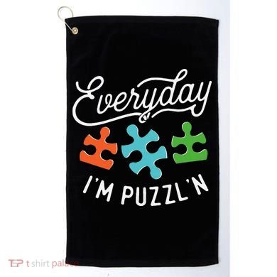 Everyday IM PuzzlN Puzzle Master Puzzler Golf Towel