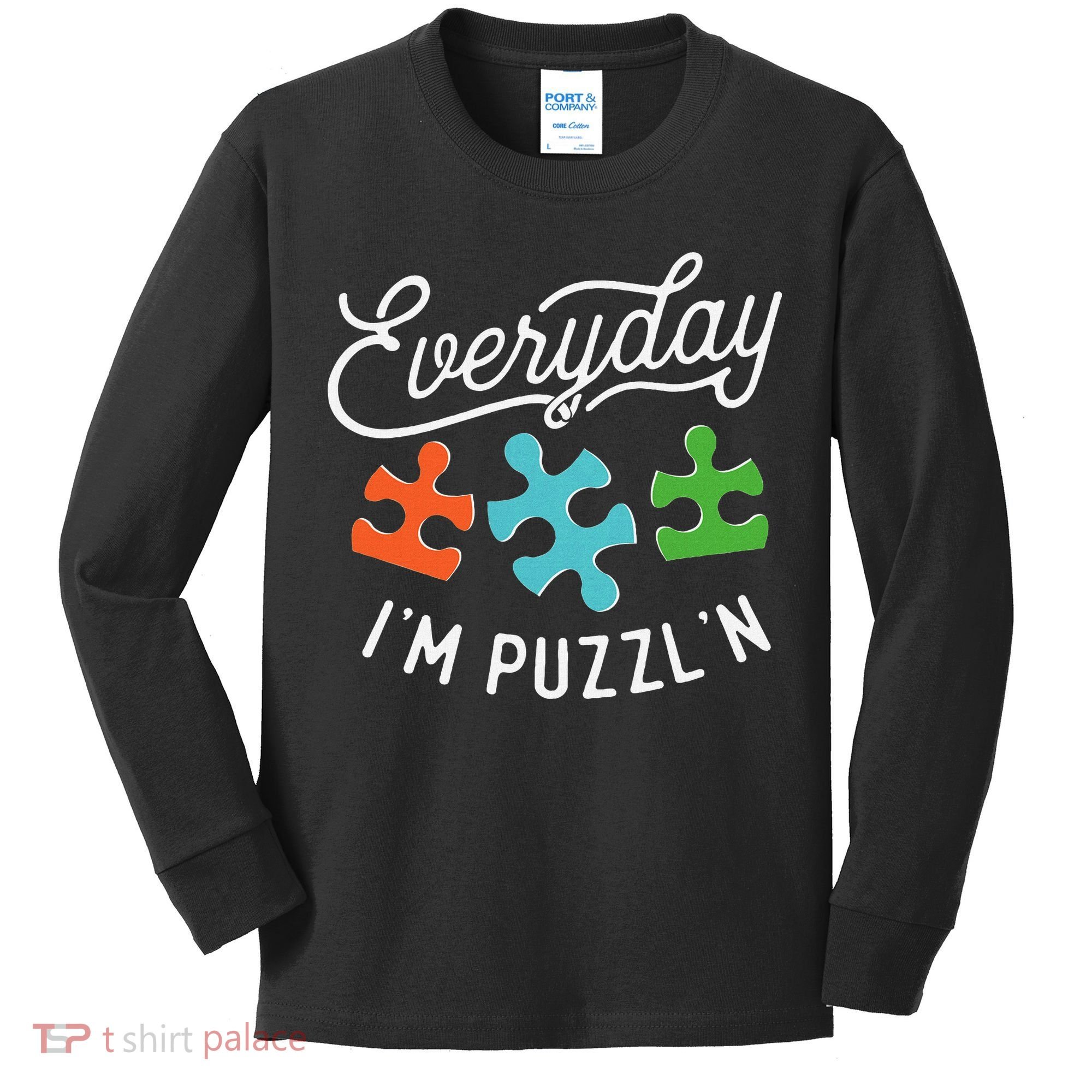 Everyday IM PuzzlN Puzzle Master Puzzler Kids Long Sleeve Shirt