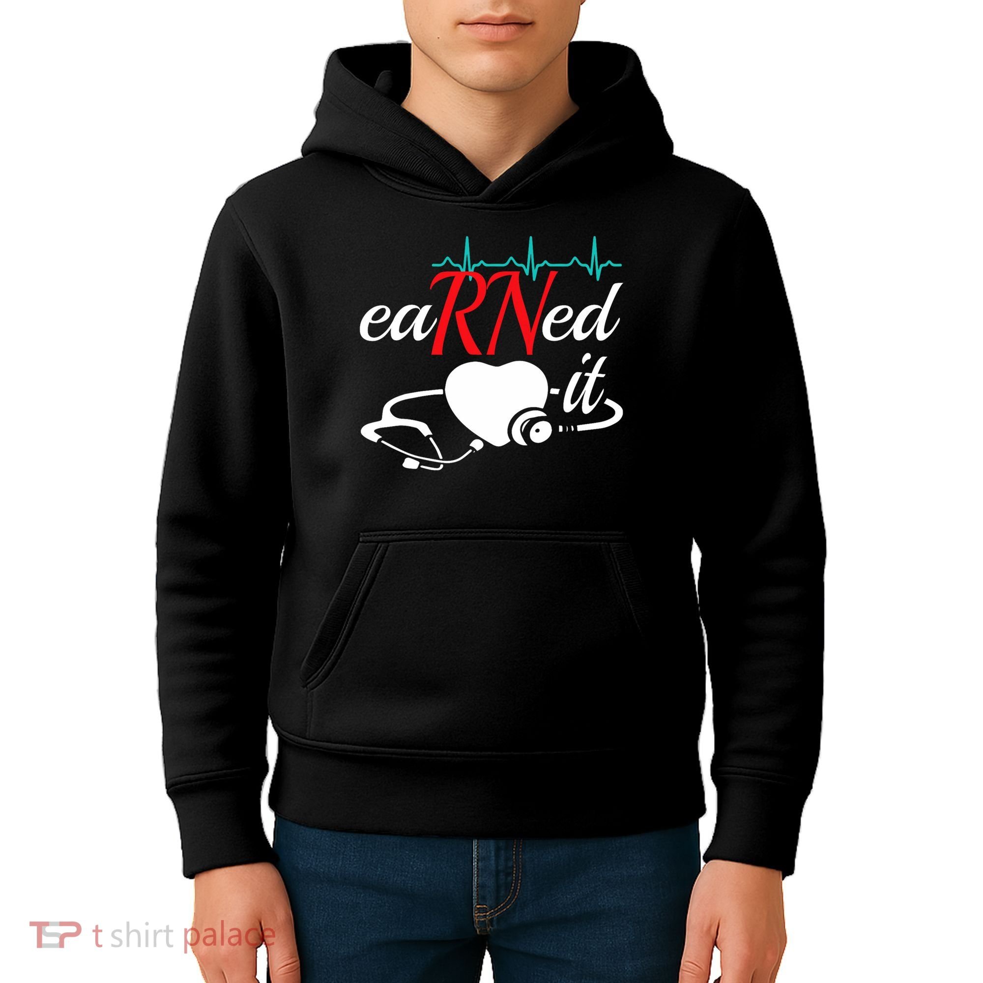Earned It Rn Nurse Nursing Graduation Kids Hoodie