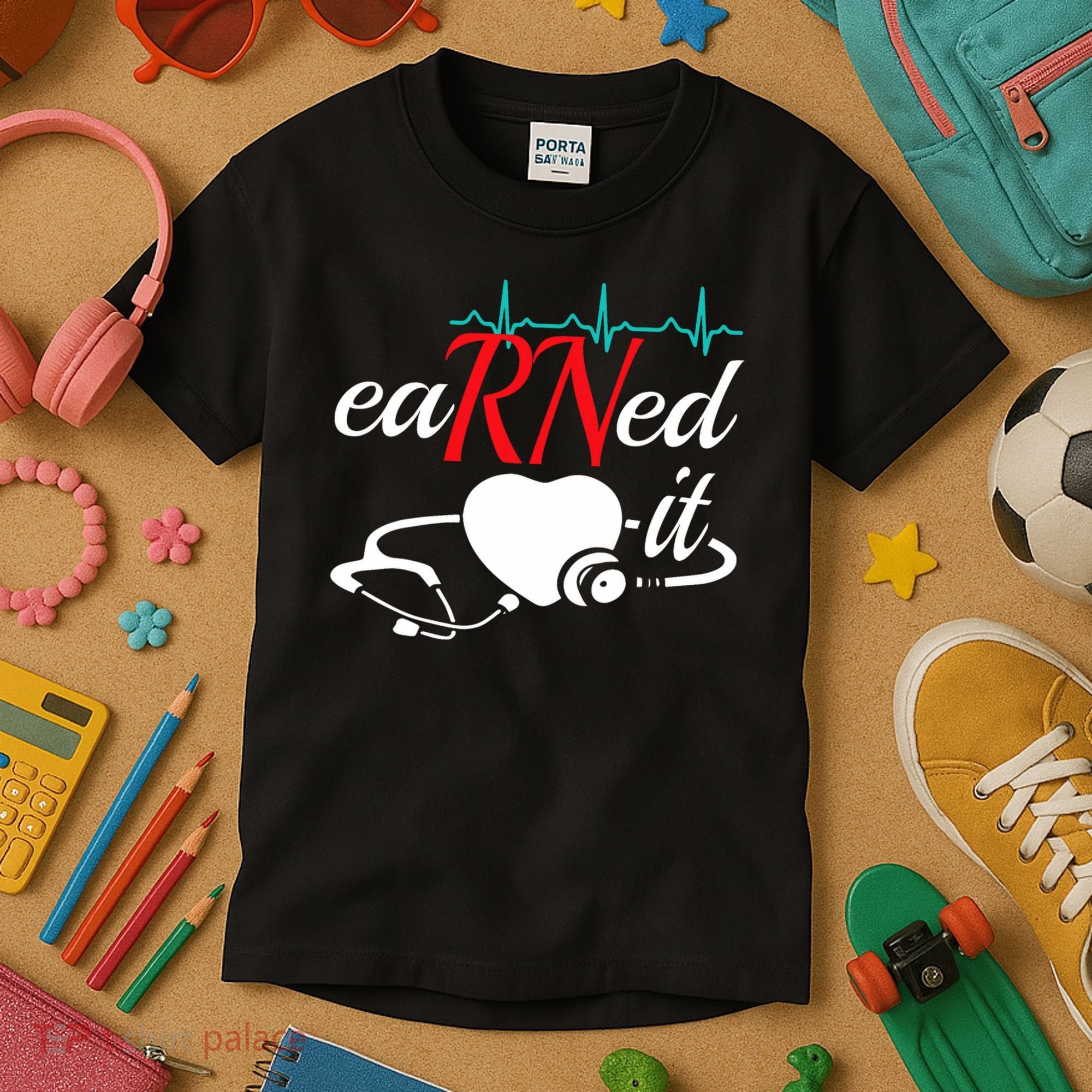 Earned It Rn Nurse Nursing Graduation Kids T-Shirt