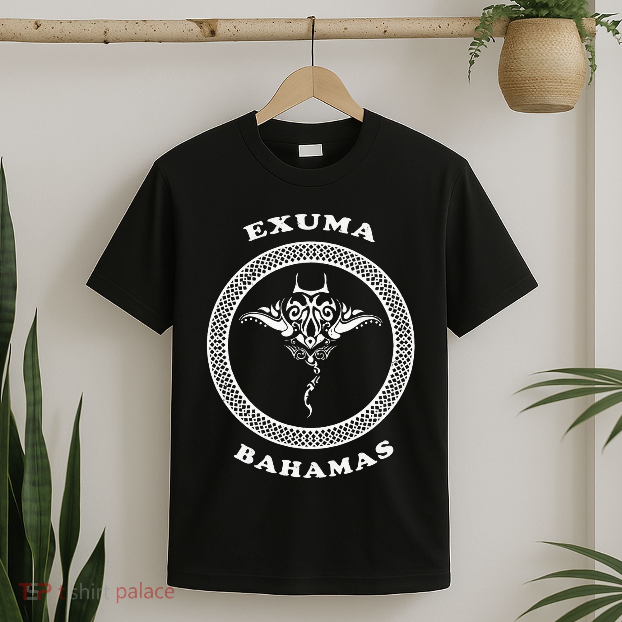 Exuma IslandsBahamas Retro Tribal Stingray Vacation T-Shirt