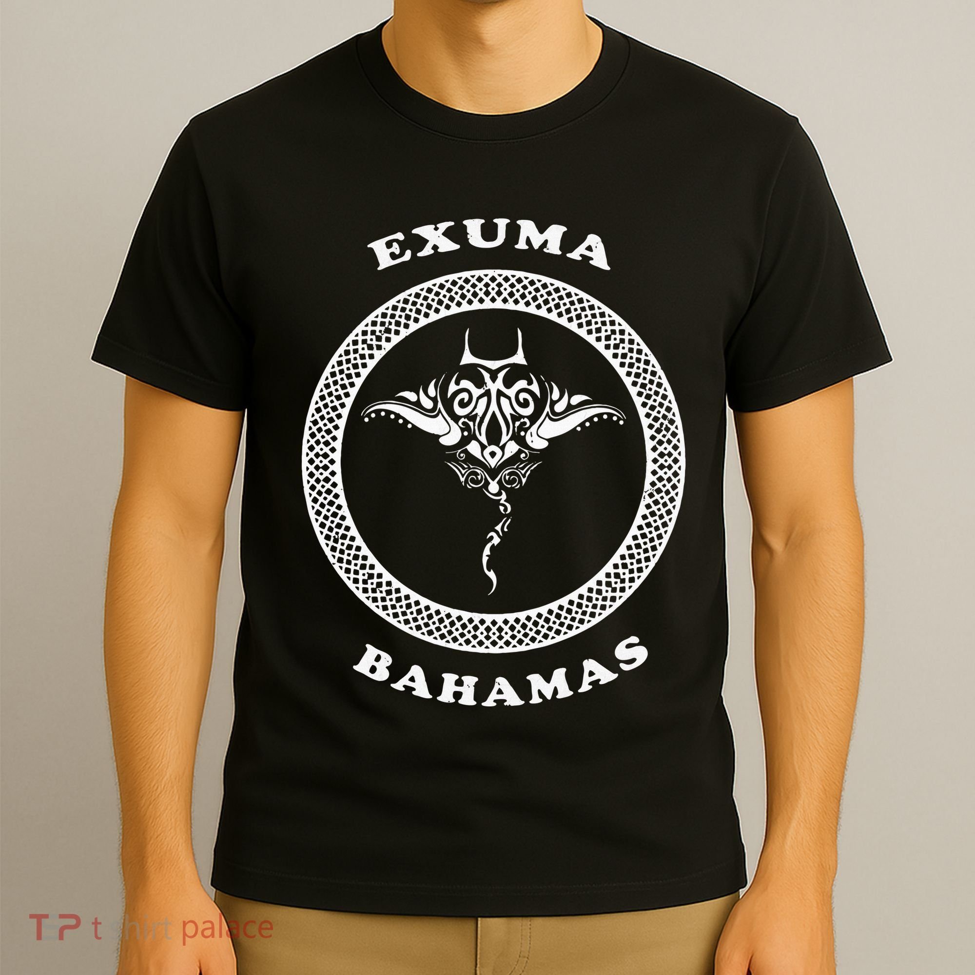 Exuma IslandsBahamas Retro Tribal Stingray Vacation T-Shirt