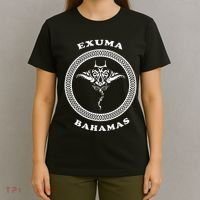 Exuma IslandsBahamas Retro Tribal Stingray Vacation T-Shirt thumb 4