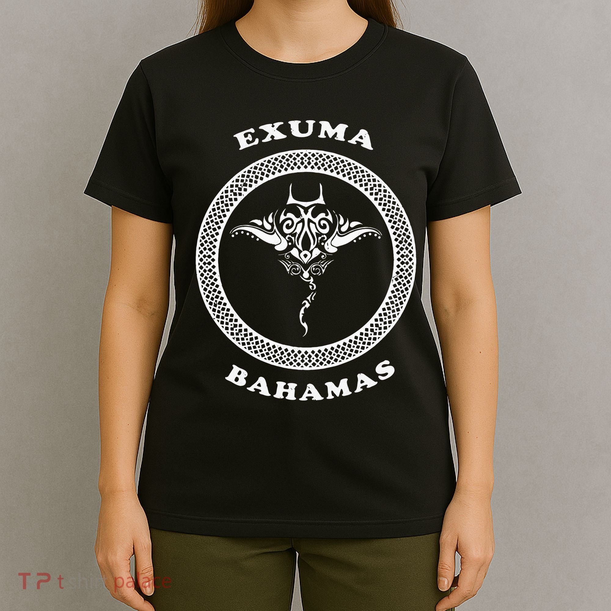 Exuma IslandsBahamas Retro Tribal Stingray Vacation T-Shirt