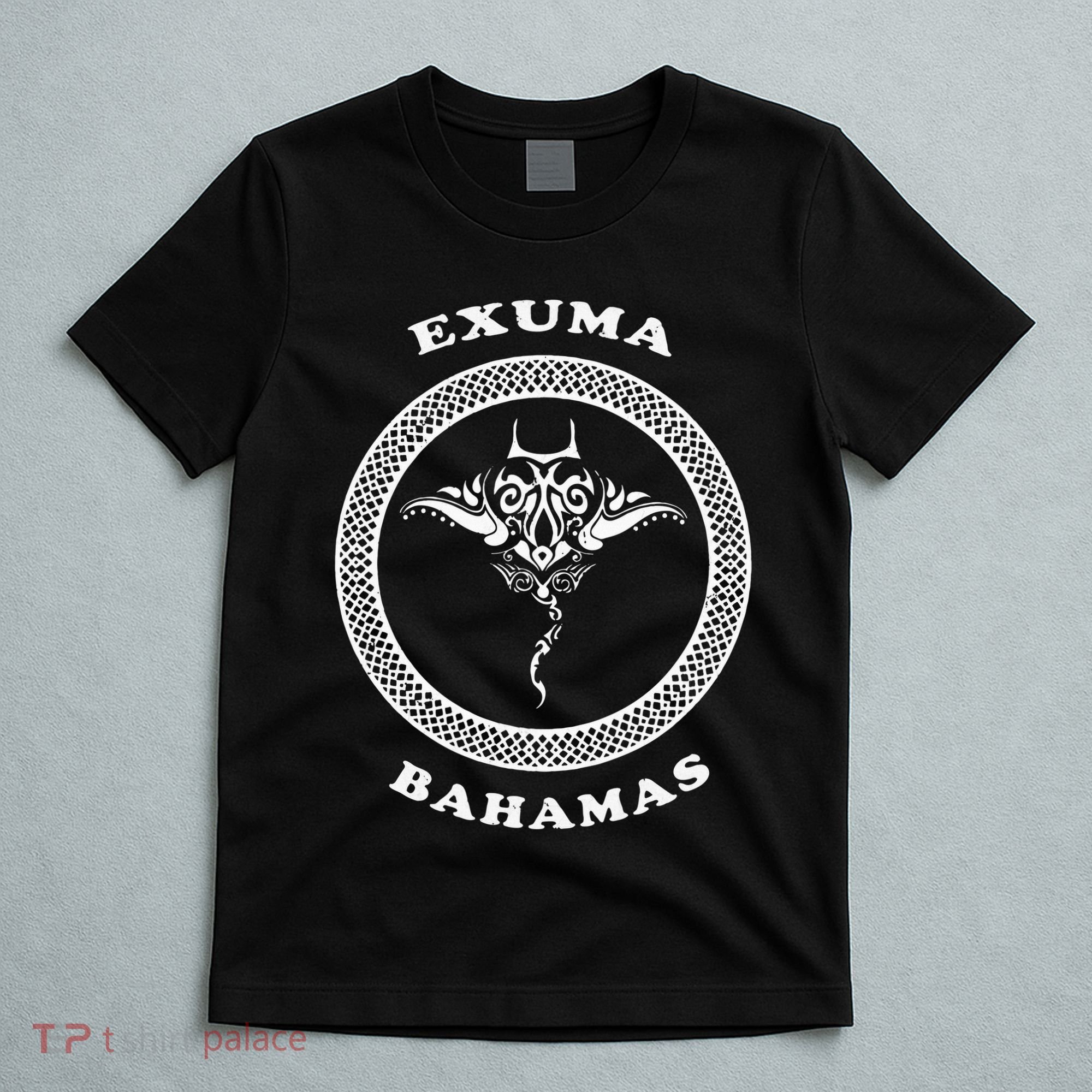Exuma IslandsBahamas Retro Tribal Stingray Vacation T-Shirt