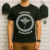 Exuma IslandsBahamas Retro Tribal Stingray Vacation T-Shirt thumb 6