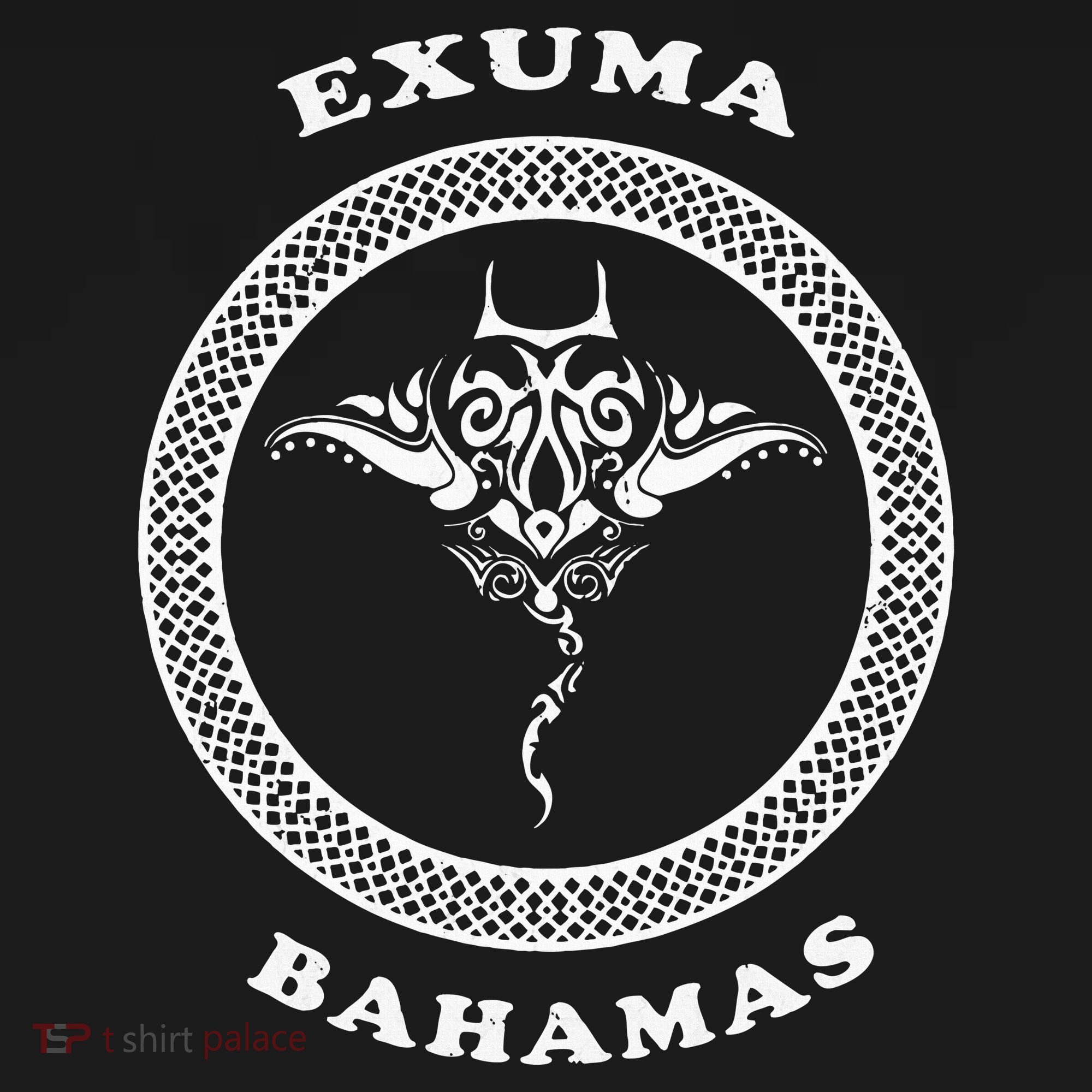 Exuma IslandsBahamas Retro Tribal Stingray Vacation T-Shirt