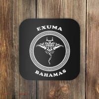 Exuma IslandsBahamas Retro Tribal Stingray Vacation Coaster thumb 0