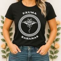 Exuma IslandsBahamas Retro Tribal Stingray Vacation Women's T-Shirt thumb 2