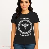 Exuma IslandsBahamas Retro Tribal Stingray Vacation Women's T-Shirt thumb 4