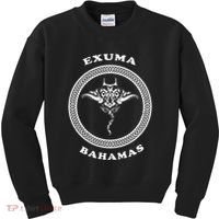 Exuma IslandsBahamas Retro Tribal Stingray Vacation Kids Sweatshirt thumb 0