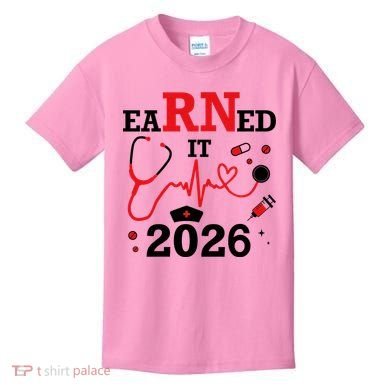 Earned It RN Registered Nurse 2026 Kids T-Shirt