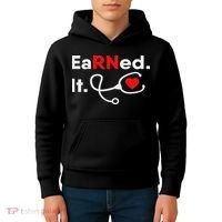 Earned It Rn Nursing Student Gifts For Women 2020 Kids Hoodie thumb 4