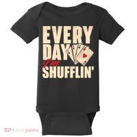 Everyday I'm Shufflin - Poker Dealer Card Player Casino Baby Bodysuit thumb 0