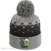 Everybody In The Pub Gettin Tipsy The Baniff Cuffed Pom Beanie thumb 0