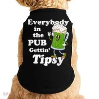 Everybody In The Pub Gettin Tipsy Doggie Tank thumb 0
