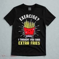 Exercise I Thought You Said Extra Fries Workout Fries Lover T-Shirt thumb 5