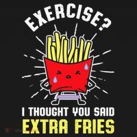 Exercise I Thought You Said Extra Fries Workout Fries Lover Mousepad thumb 1