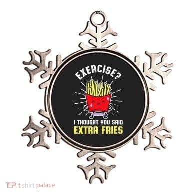 Exercise I Thought You Said Extra Fries Workout Fries Lover Ornament