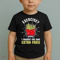 Exercise I Thought You Said Extra Fries Workout Fries Lover Toddler T-Shirt thumb 2