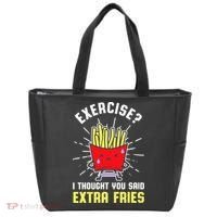 Exercise I Thought You Said Extra Fries Workout Fries Lover Tote Bag thumb 0