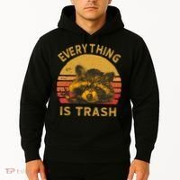 Everything Is Trash Fun Raccoon Picture Camping Hiking Gift Hoodie thumb 2
