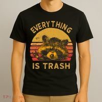 Everything Is Trash Fun Raccoon Picture Camping Hiking Gift T-Shirt thumb 3