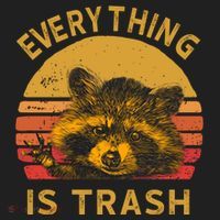 Everything Is Trash Fun Raccoon Picture Camping Hiking Gift Beanie thumb 2