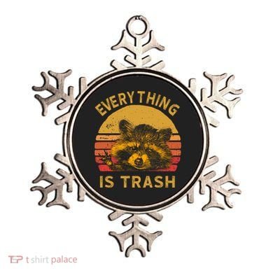 Everything Is Trash Fun Raccoon Picture Camping Hiking Gift Ornament