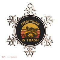 Everything Is Trash Fun Raccoon Picture Camping Hiking Gift Ornament thumb 0