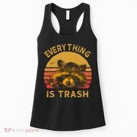 Everything Is Trash Fun Raccoon Picture Camping Hiking Gift Women's Tank Top thumb 0