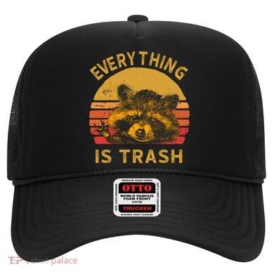Everything Is Trash Fun Raccoon Picture Camping Hiking Gift Hat