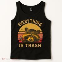 Everything Is Trash Fun Raccoon Picture Camping Hiking Gift Tank Top thumb 2