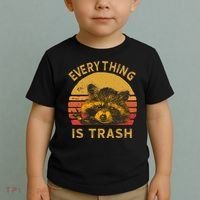 Everything Is Trash Fun Raccoon Picture Camping Hiking Gift Toddler T-Shirt thumb 2