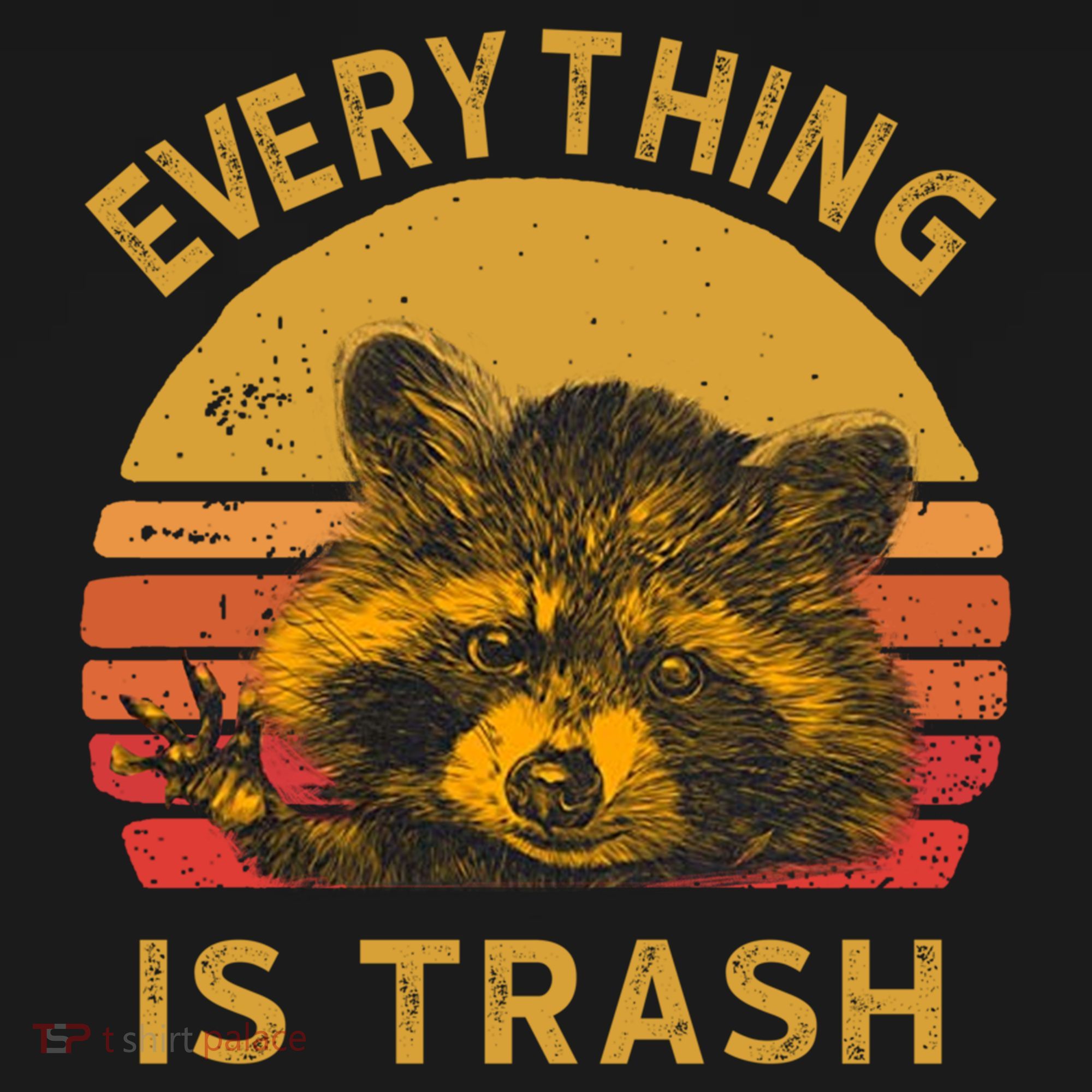 Everything Is Trash Fun Raccoon Picture Camping Hiking Gift Kids Sweatshirt
