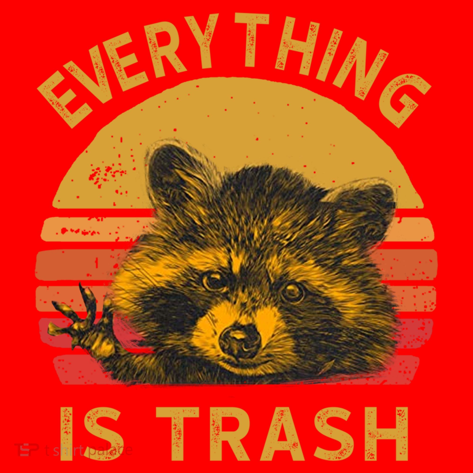 Everything Is Trash Fun Raccoon Picture Camping Hiking Gift Santa Hat