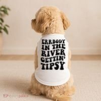 Everybody in the river getting tipsy Doggie Tank thumb 2