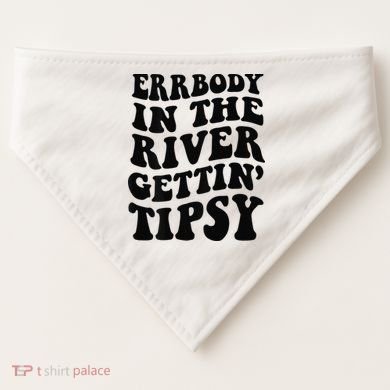 Everybody in the river getting tipsy USA-Made Doggie Bandana