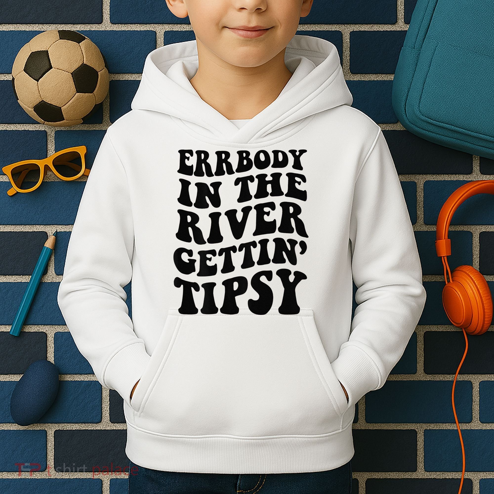 Everybody in the river getting tipsy Kids Hoodie