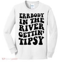 Everybody in the river getting tipsy Kids Long Sleeve Shirt thumb 0