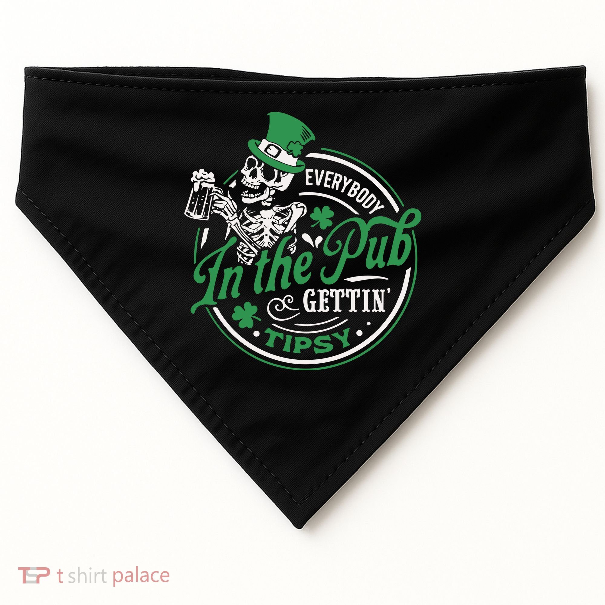Everybody In The Pub Gettin Tipsy Shenanigans Drinking USA-Made Doggie Bandana
