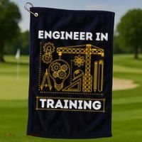 Engineer In Training Future Engineer Holding Engineering Golf Towel thumb 1