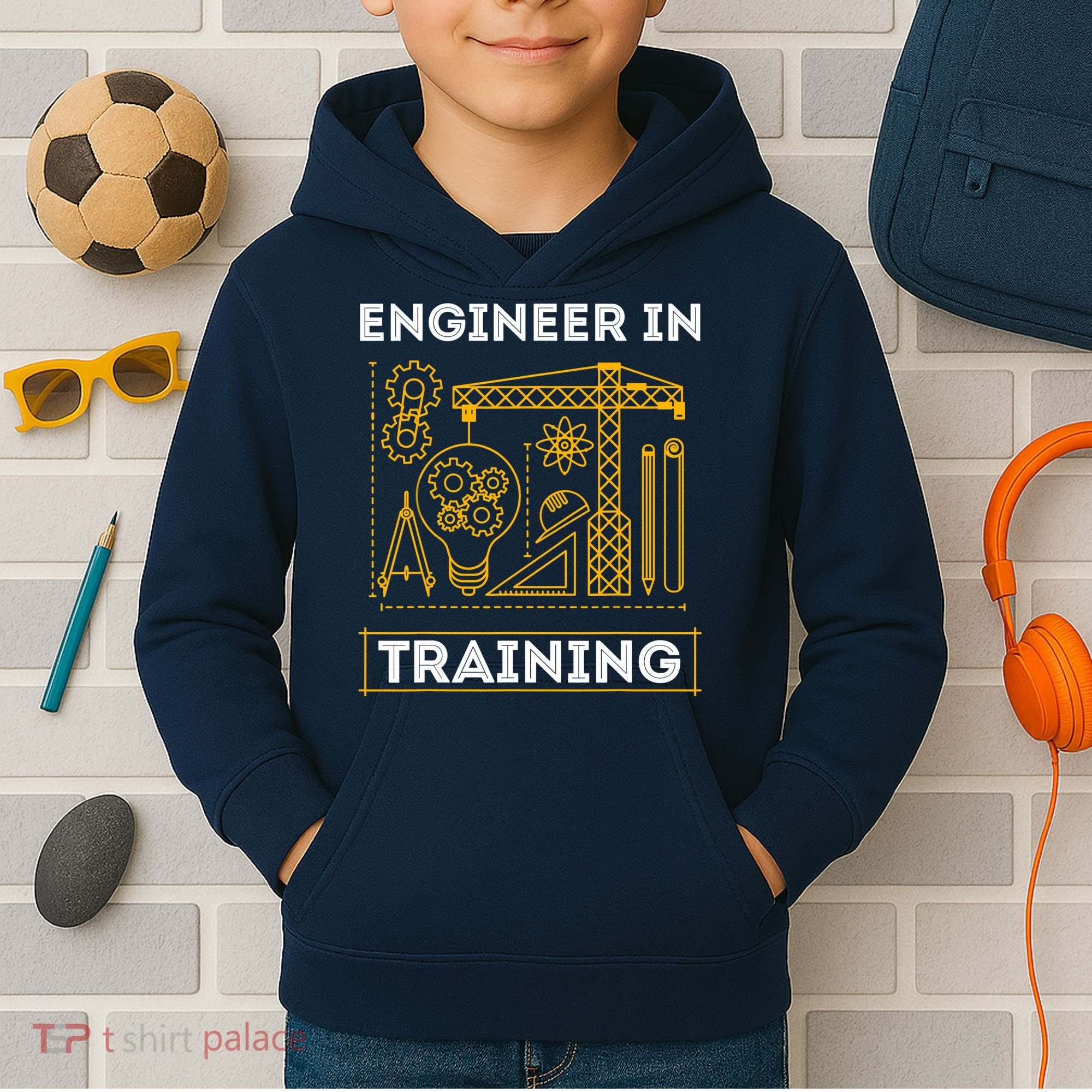 Engineer In Training Future Engineer Holding Engineering Kids Hoodie