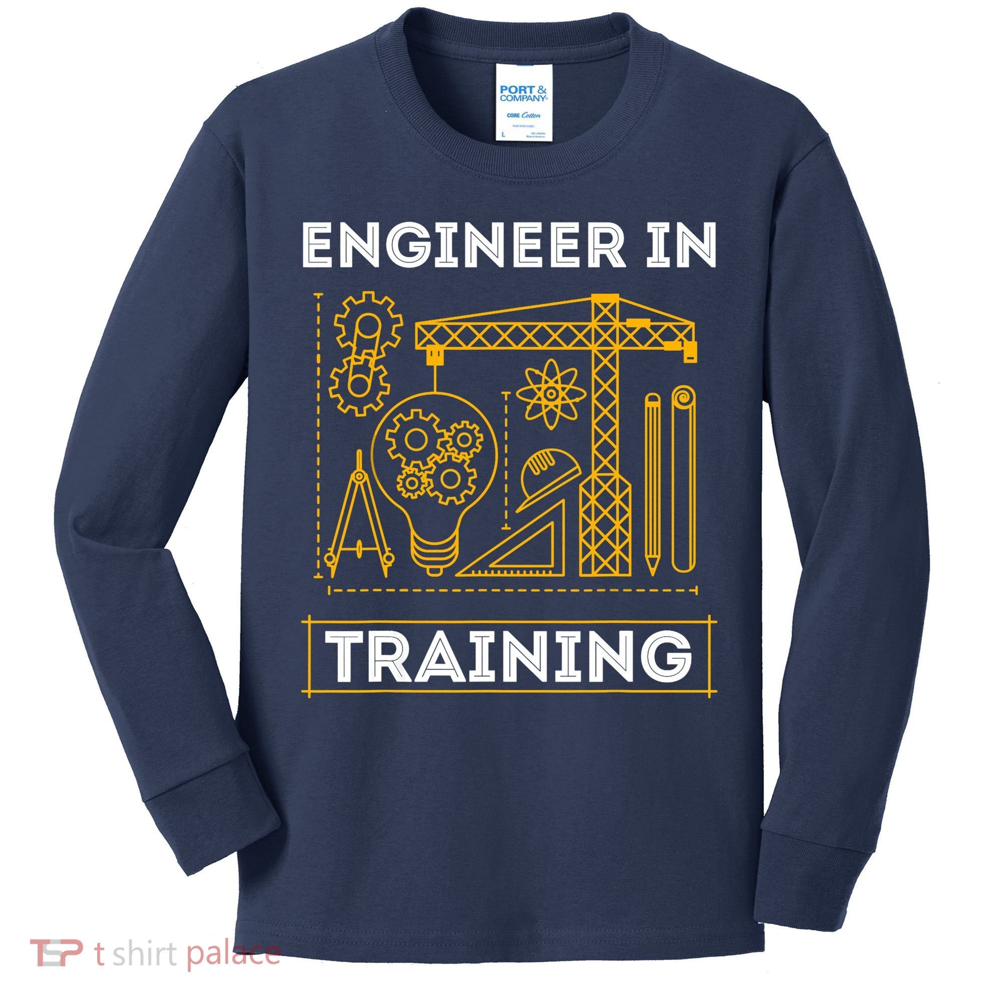 Engineer In Training Future Engineer Holding Engineering Kids Long Sleeve Shirt