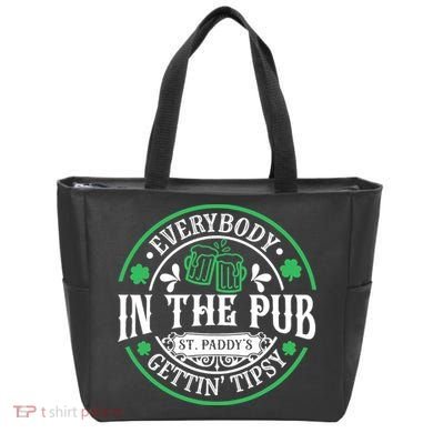 Everybody In The Pub Getting Tipsy St Patricks Day Drinking Tote Bag