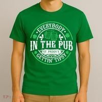 Everybody In The Pub Getting Tipsy St Patricks Day Drinking T-Shirt thumb 3