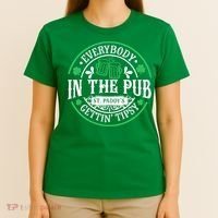 Everybody In The Pub Getting Tipsy St Patricks Day Drinking T-Shirt thumb 4