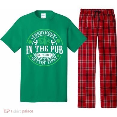 Everybody In The Pub Getting Tipsy St Patricks Day Drinking Pajama Set