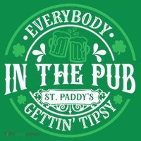 Everybody In The Pub Getting Tipsy St Patricks Day Drinking Baby Bodysuit thumb 2